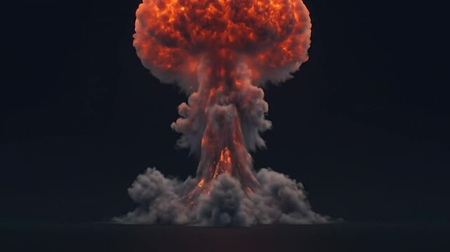 Nuclear explosion graphic image