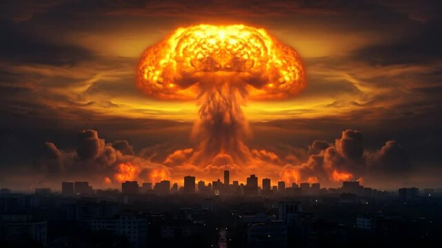 Nuclear explosion mushroom cloud