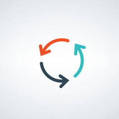 Circular Diagram with Arrows Depicting Continuous Flow or Cycle Concept