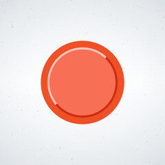 Minimalist Red Button Illustration on Bright Background