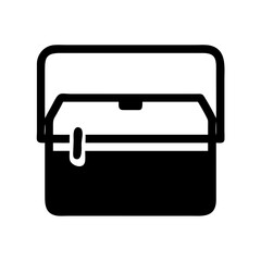Isolated cooler box ice chest portable refrigerator container picnic camping equipment vector icon design
