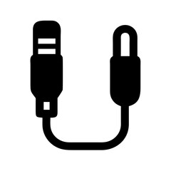 Download audio cable vector illustration for sound connectivity and adapter technology use case