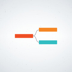 Simple Abstract Flow Chart Diagram on Light Textured Background
