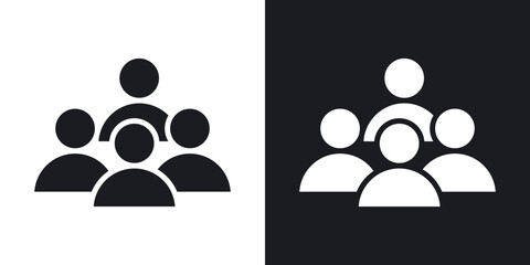 Users icons. flat style design.