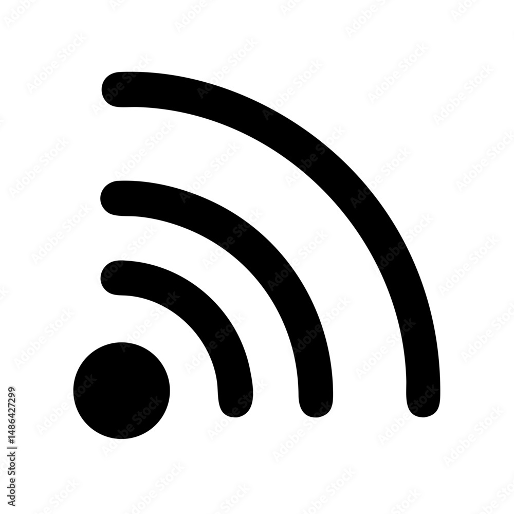 Poster wireless wifi connection signal icon vector illustration for network internet access and hotspot sym
