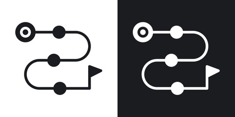 Roadmap icons. flat style design.