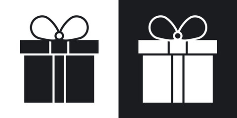 Present box icons. flat style design.