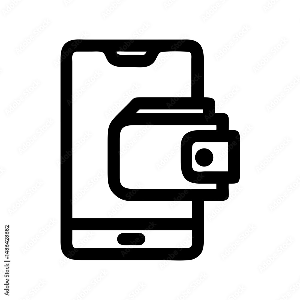 Poster mobile payment digital wallet online banking smartphone app transaction secure payment method