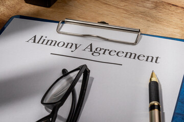 Alimony Agreement Document with Gavel – Legal Spousal Support Concept