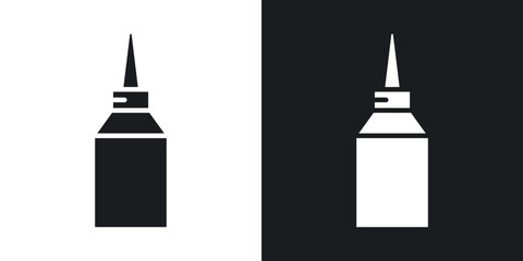 Nasal spray bottle icons. flat style design.