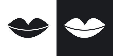Lips icons. flat style design.