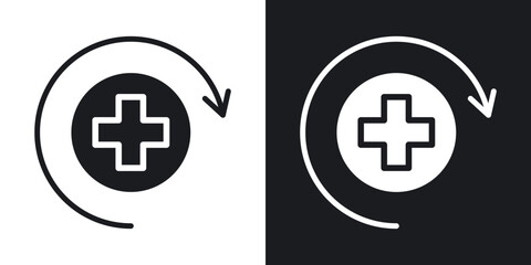 Fototapeta premium Health recovery icons. flat style design.