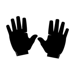 Black hands silhouette vector graphic design for human anatomy and body part illustration concept art