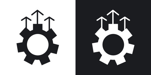Efficiency icons. flat style design.