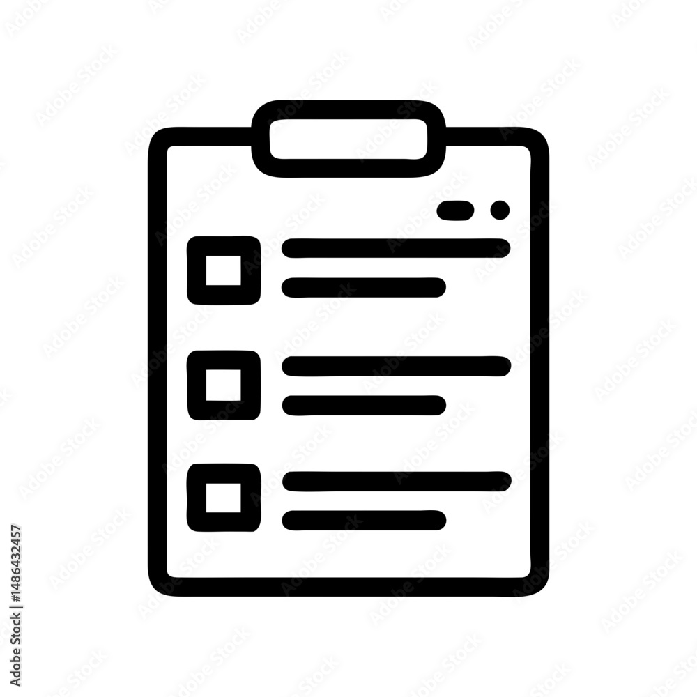 Poster clipboard checklist task list icon vector illustration for project management design
