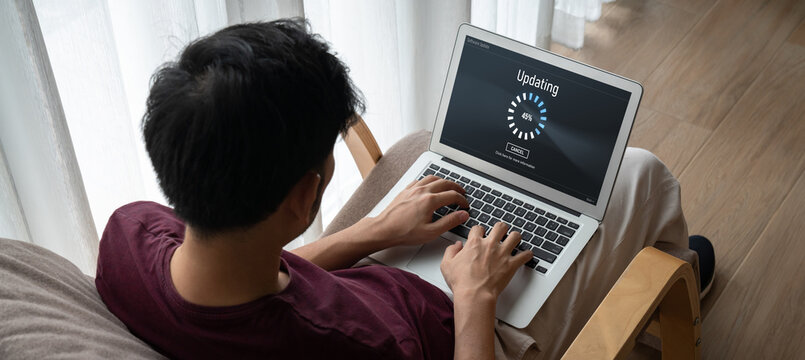 Software update on computer for modish version of device software upgrade