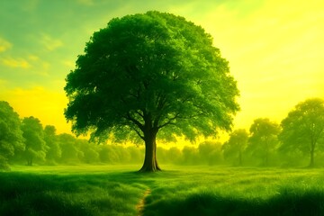 Fototapeta premium A Peaceful Morning in Nature