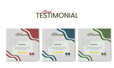 Fototapeta premium creative modern client service and testimonial design
