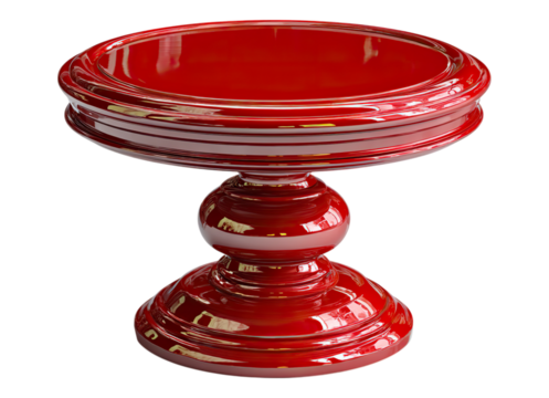 Red glossy pedestal