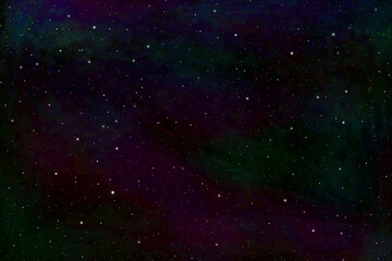 Starry night sky. Colourful glowing stars in the night. Galaxy space background. New Year, Christmas and Celebration background concept.