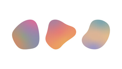 Warm Gradient Blobs. Vibrant abstract blobs with soft edges and warm-toned gradients that enhance stylish and creative designs.