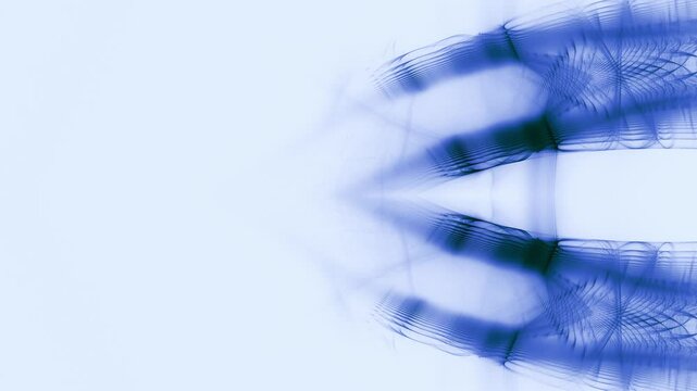 Animierte abstrakte blaue Struktur aus feinen Linien &ndash; Technologie, Energie, Daten, Zukunft, Wissenschaft und Innovation im digitalen kreativen Design