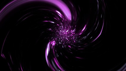 Futuristische violette Lichtteilchen, spiralförmig – Abstrakte Hightech-Visualisierung für moderne Technologiekonzepte, Technologie, Wissenschaft, Forschung
