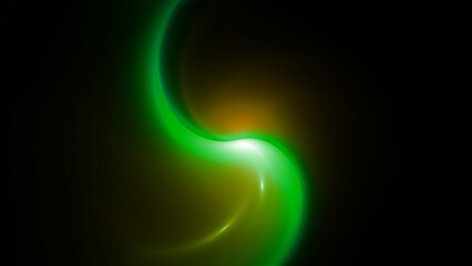 wellenförmige abstrakte innovative Grafik –  dynamische fließende Transformation, Dynamik, Design, Technologie, Wissenschaft, Zentrum, Mitte, Hintergrund, grün, blau