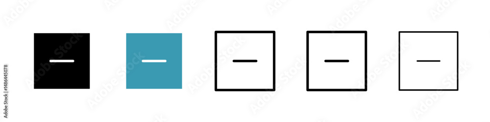 Poster window minimize icon. thin lines isolated