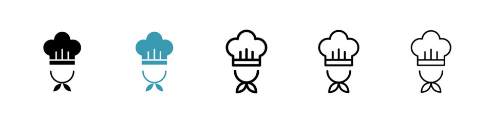 chef icon. Thin lines isolated