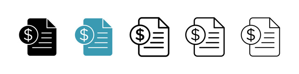 Tax icon. Thin lines isolated