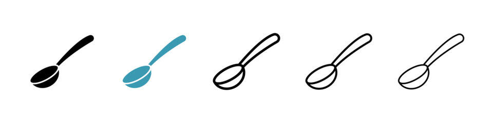 Spoon icon. Thin lines isolated