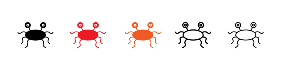 Spaghetti Monster Flying icon. Thin lines isolated