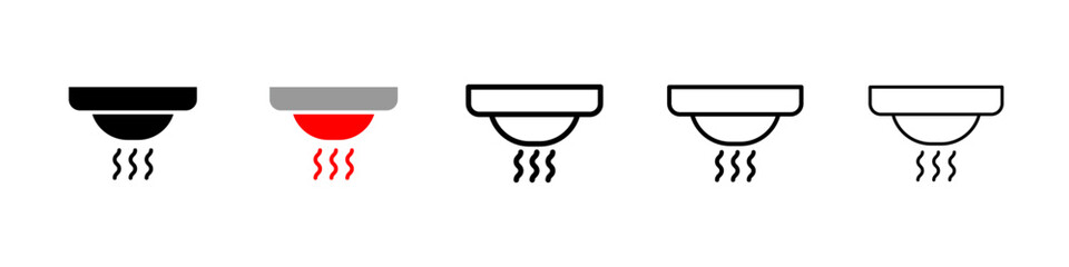 Sensor smoke icon. Thin lines isolated
