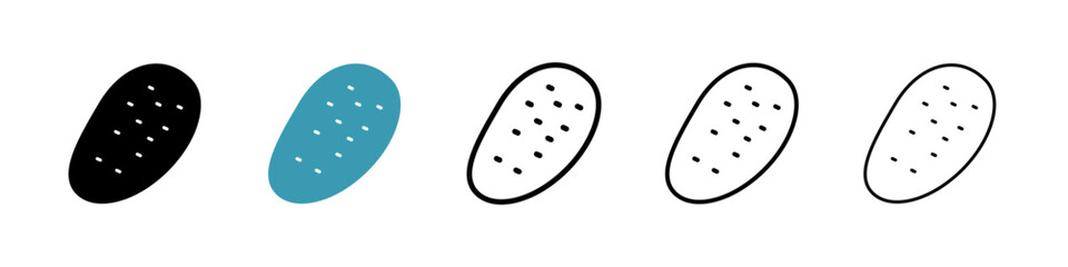 Potato icon. Thin lines isolated
