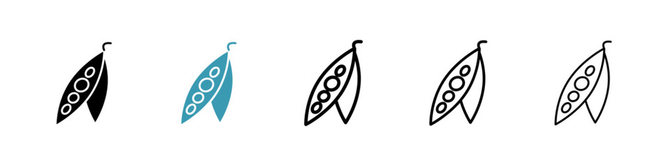 Peapod icon. Thin lines isolated