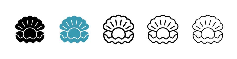 Pearl icon. Thin lines isolated