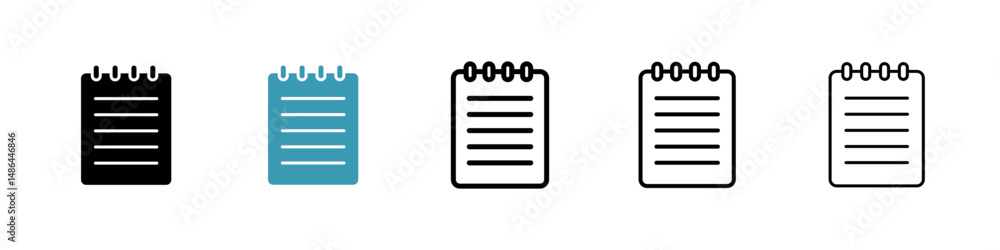 Poster memo pad icon. thin lines isolated