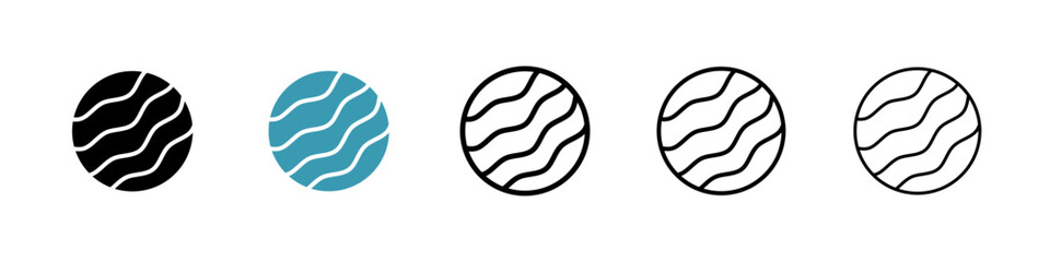 Mercury icon. Thin lines isolated