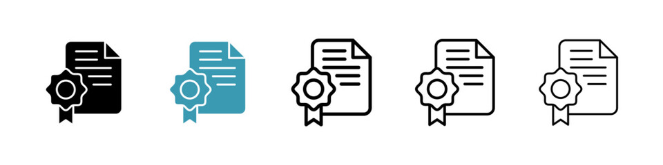 License icon. Thin lines isolated