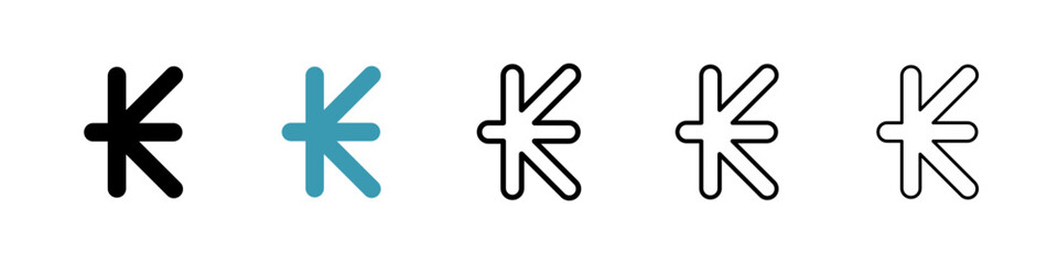 Kip icon. Thin lines isolated
