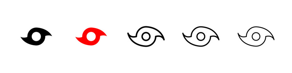 Hurricane icon. Thin lines isolated