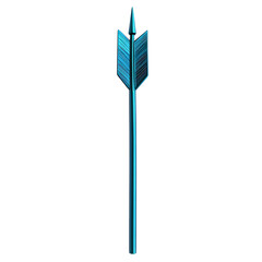 Sleek Arrow with a Streamlined Silhouette in Cool Blue Isolated on Transparent Background