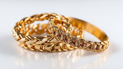 Stylish and Luxurious Gold Bracelets Showcase for Fashion Enthusiasts