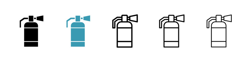Fire extinguisher icon. Thin lines isolated