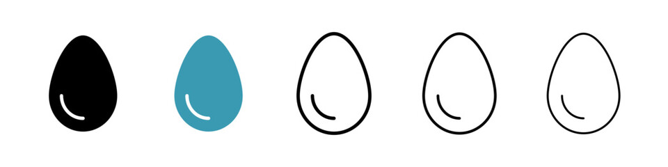 Egg icon. Thin lines isolated