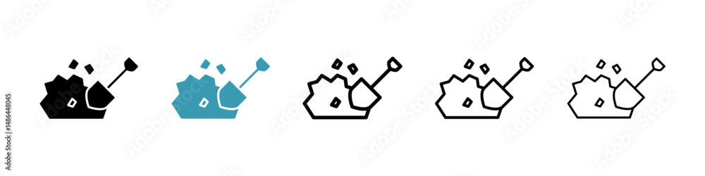 Poster digging icon. thin lines isolated