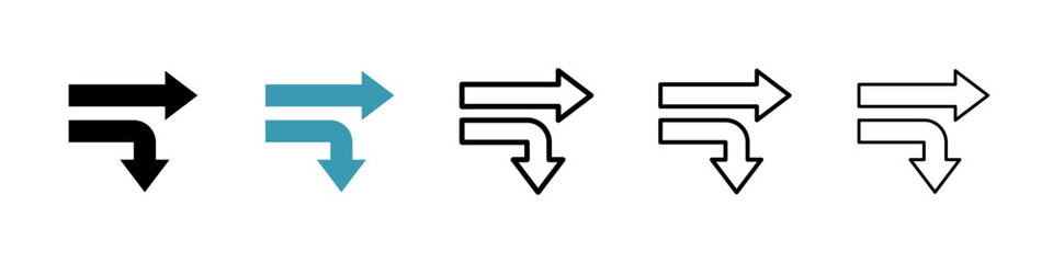 Diagram sankey icon. Thin lines isolated