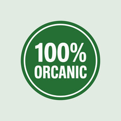 100% Organic Eco-Friendly Label Design