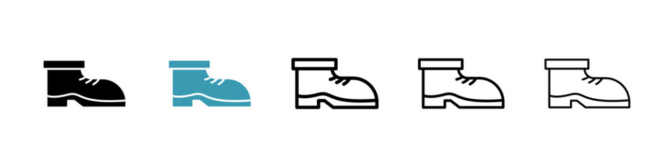 Boot icon. Thin lines isolated